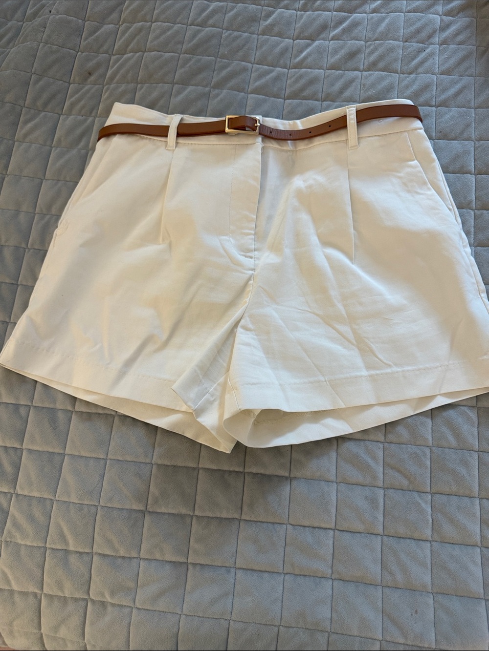 Classic White High-Rise Women's chino Shorts